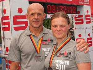 Ralf und Nadine Austinat beim Ironman 70.3 in Wiesbaden